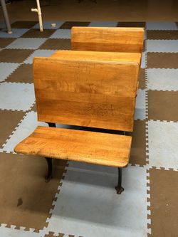 Vintage School Desks.