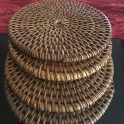 Handmade Braided Drink Coasters 4 Pcs