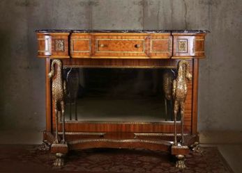 Art Deco Swan Bird Console, mirror OBO