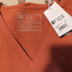 Figs Scrubs In Terracotta