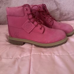Dark Pink Timberland