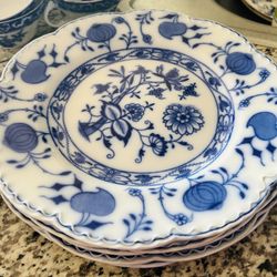 Johnson Brothers Flow Blue Ironstone Dinner Plates
