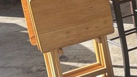 Wooden Folding Tray Table