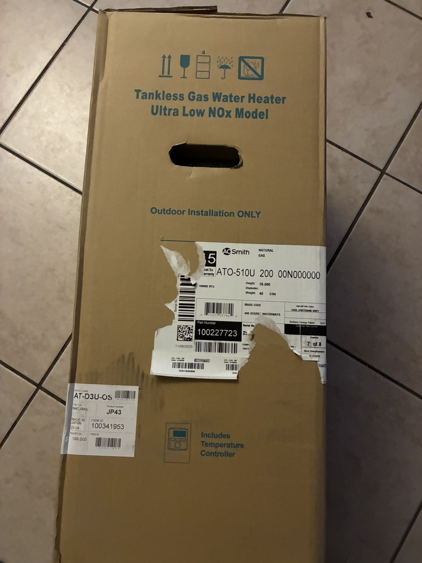 Exterior tankless water heater