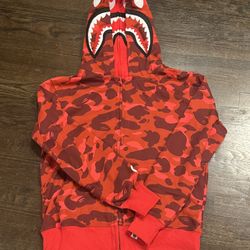 Red Bape Zip Up (men’s Medium)