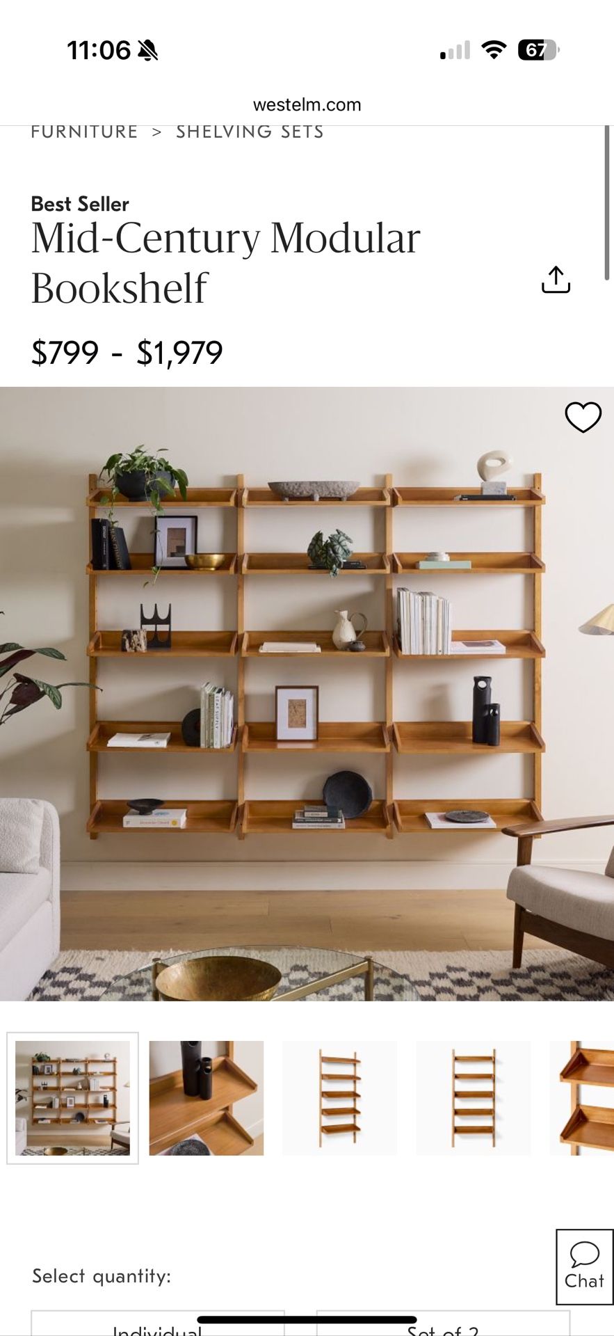 West elm modular Bookshelf