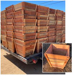 New redwood planters 24 gal 2x2 feet