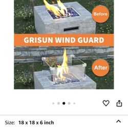 Grisun Glass Fire Enclosure for Indoor Or Outdoor