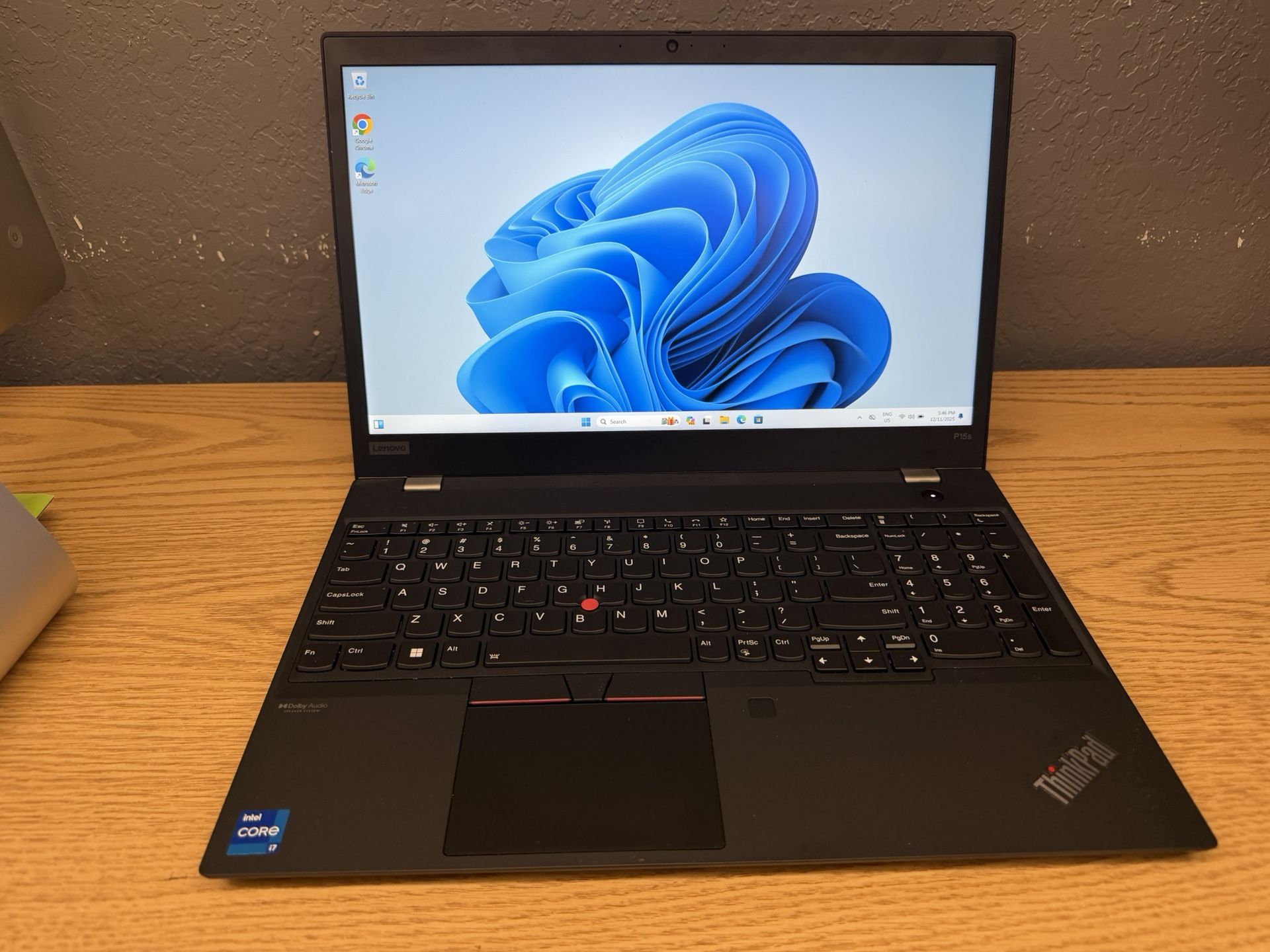 Lenovo Thinkpad 15s, gen 2i, core i7-11th