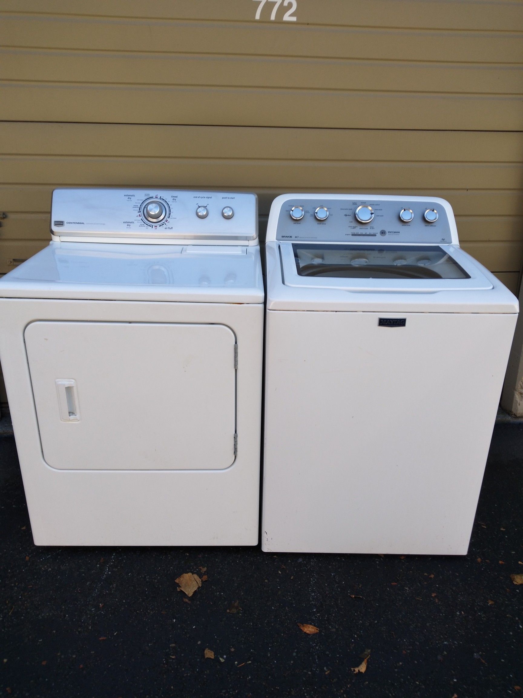 Washer and dryer maytag