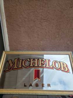 Michelob Mirror Framed