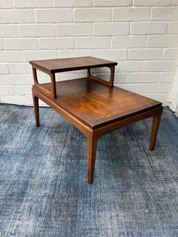 Lane Rhythm vintage mid-century modern two-tier "step-up" side table