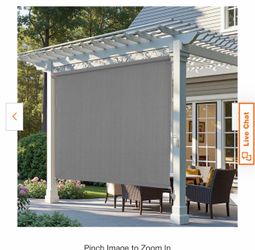 Outdoor Roller Shade with Crank Handle 4x6