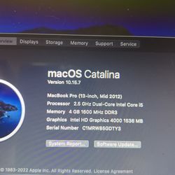 Apple MacBook Pro Mid 2012