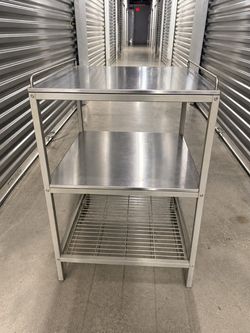 IKEA UDDEN Stainless Steel Kitchen Cart