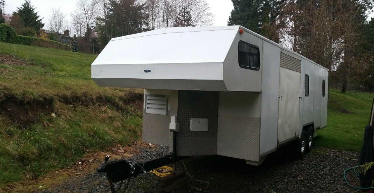 Custom built, heavy duty toy hauler 30'