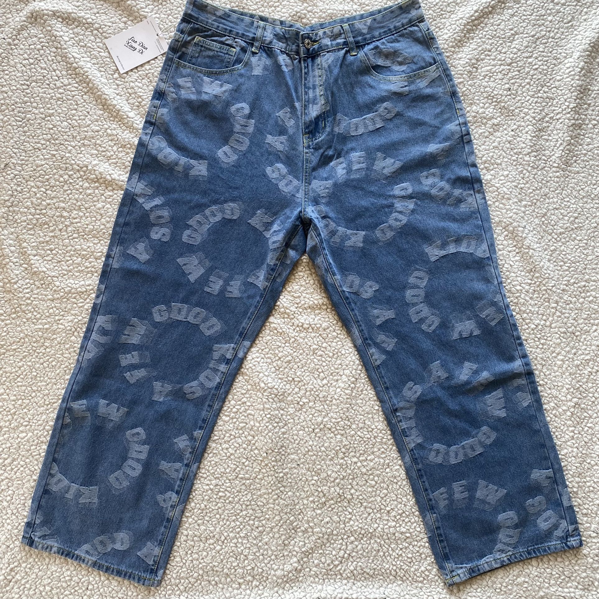 34W 30L A Few Good Kids Blue Denim Circles Jeans