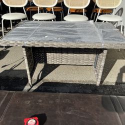 Patio Dining Table With Glass Top