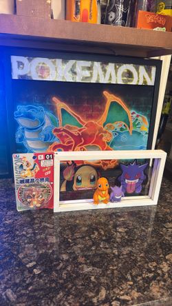 Pokémon Monster Collection Charizard #1 In Box And Two Open Framed Pokémon Collectors Pieces! 