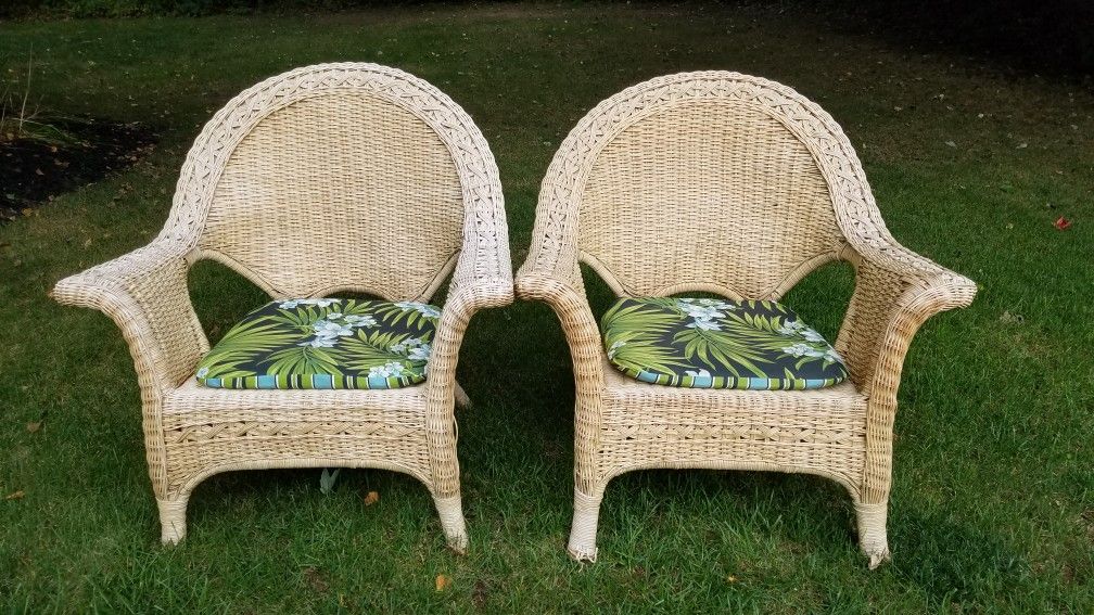 Wicker Arm Chairs