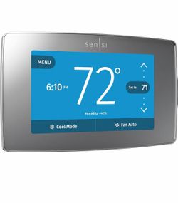 Sensi Touch Smart Programmable Touch Thermostat, Silver, Rectangular Wall-Mount