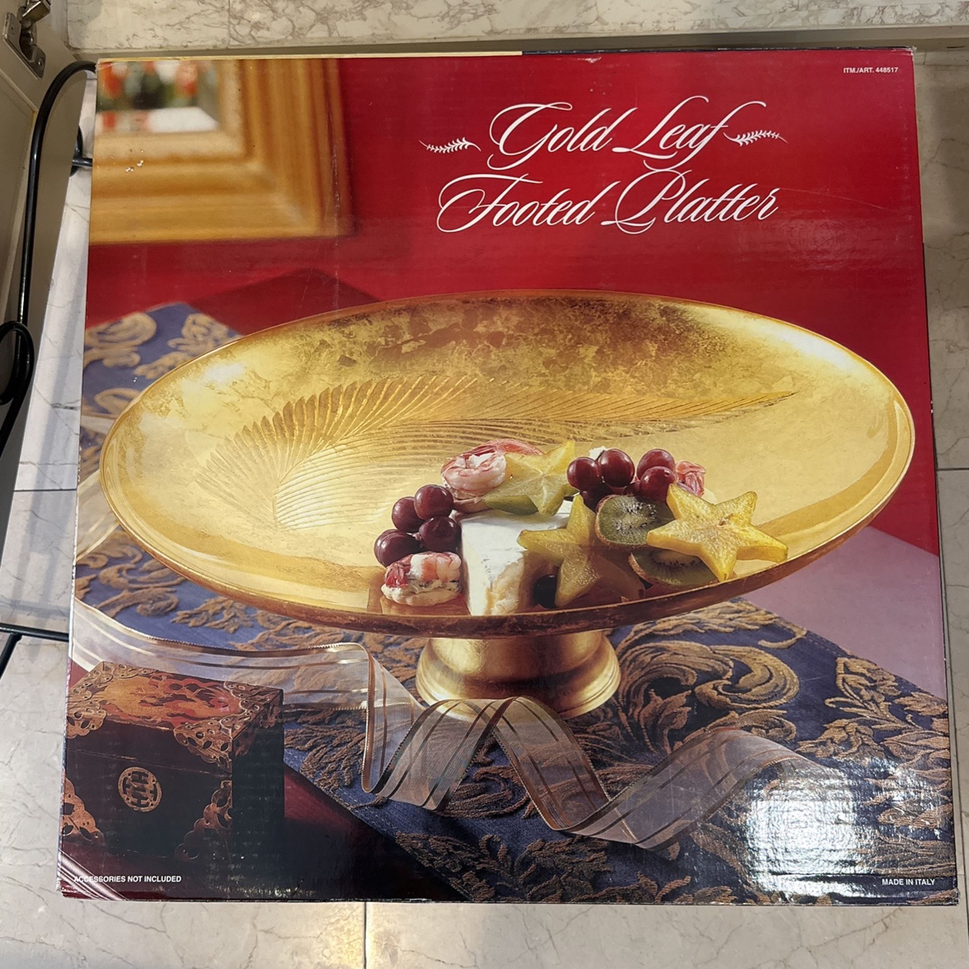Gold Leaf Platter 18 Inches