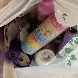 Tote full ribbon for crafts
