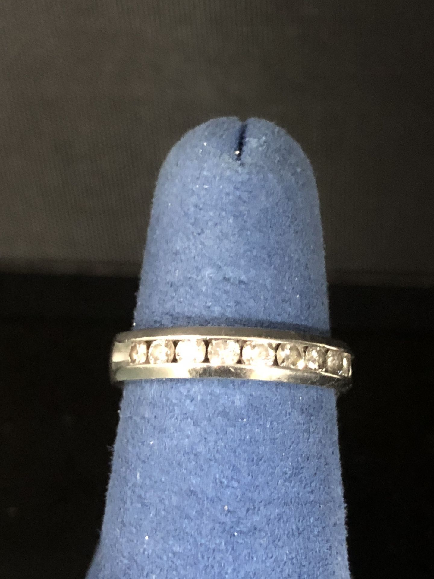 Platinum Diamond Band 4.8 Grams Size 4.5