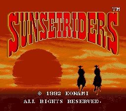 Sunset Riders For The Sega Genesis