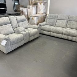 Take Home Pay Later Only $39 Down Payment 🌟Buntington Reclining Sofa And Loveseat And Recliner Fast Delivery 