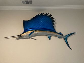 Huge Marlin Sail Fish Wall Decor 6ft