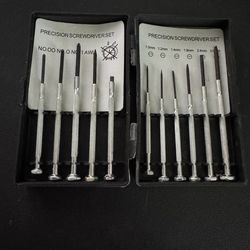 11 Piece Small Precision Screwdriver Set, Mini Screw Driver Set Kit, 6 Different Sizes of Flat- -Screwdrivers