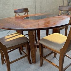 Solid dining wood table
