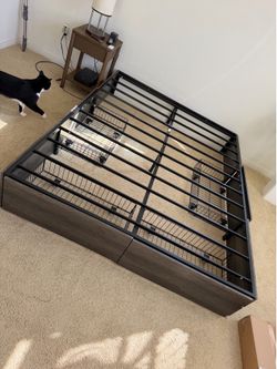 Queen Bed frame with drawers
