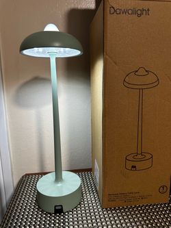 Green Cordless Table Lamp, Rechargeable Desk Lamp with 3-Level Dimming & 3 Color Temperatures (2700K-6500K)