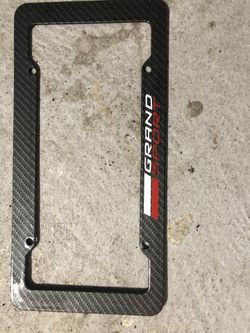 Corvette grand sport carbon fiber license plate
