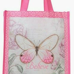 Butterfly Bible Verse Tote Bag 