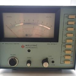 RF Millivoltmeter Millivac Instruments Model MV-823A-1 (Untested Surplus)