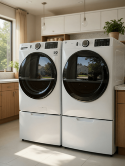 2021 GE Washer Dryer Set GFW550SSNWW – Like New, 4.8/7.8 cu ft - Grain Valley, MO