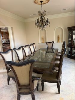 Dining table with 12 chairs