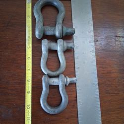3 Galvanized Screw Pin Anchor Shackles - $32 OBO