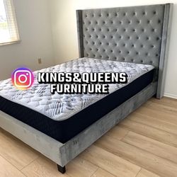 New Queen Bed Frame With Mattress