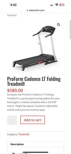 ProForm Cadence LT Folding Treadmill