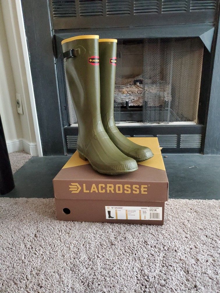 Lacrosse Grange Boots Green Hunting Fishing Work Chore Size 14