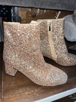 Rose Gold Glitter Boots