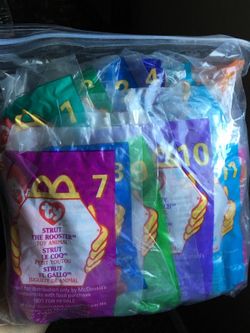 McDonald's happy meal toys beanie babies collection 1 to 12