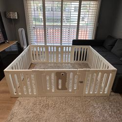 12 Panels  Baby Playpen / Storage Rack + Reversible Play Mat