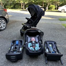 Nina Pipa Car seat, 2 Car Bases & Stroller System 