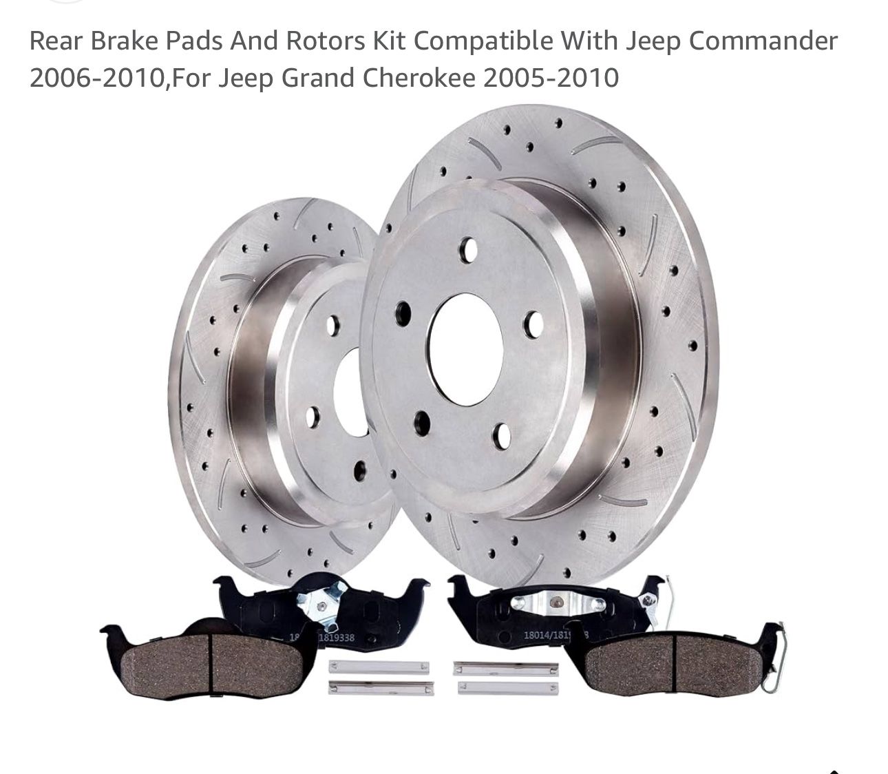 Rear Brakes And Rotors Kit - *Jeep Commander 2006-2010 * *Jeep Grand Cherokee 2005-20010 *
