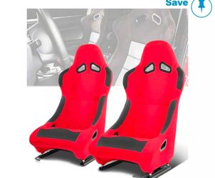 Red racing bucket seat